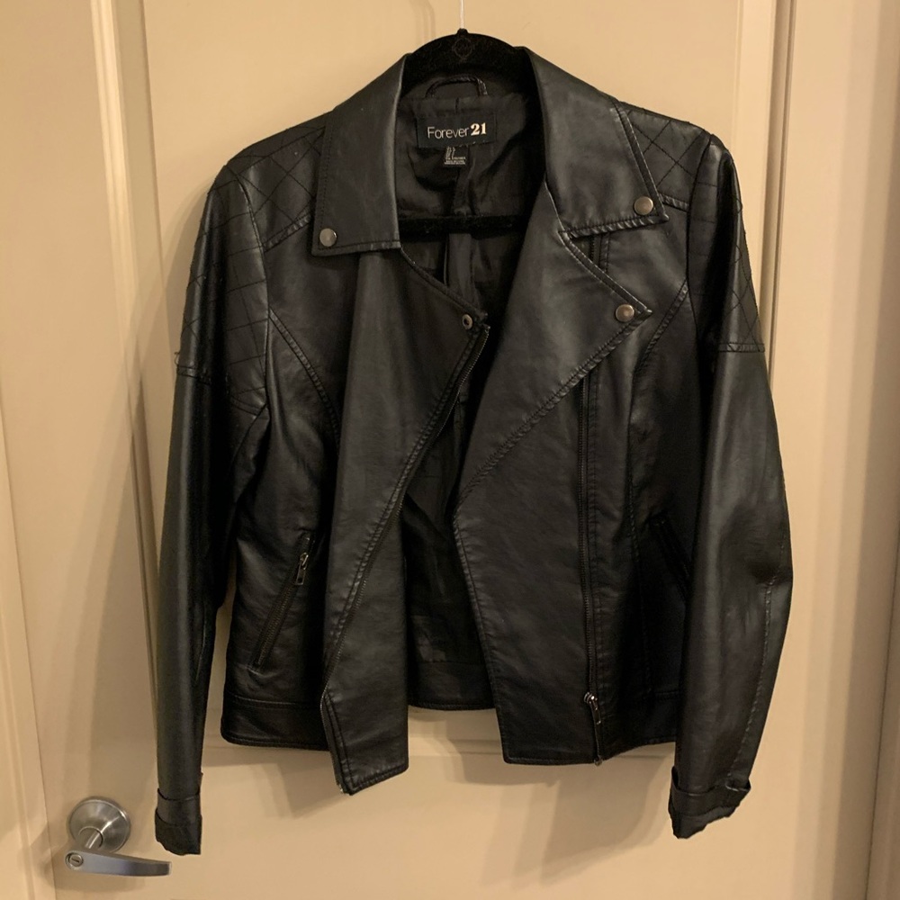 Black Faux Leather Jacket